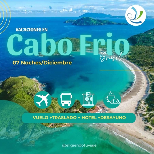 CABO FRIO / SALIDA EN DICIEMBRE !