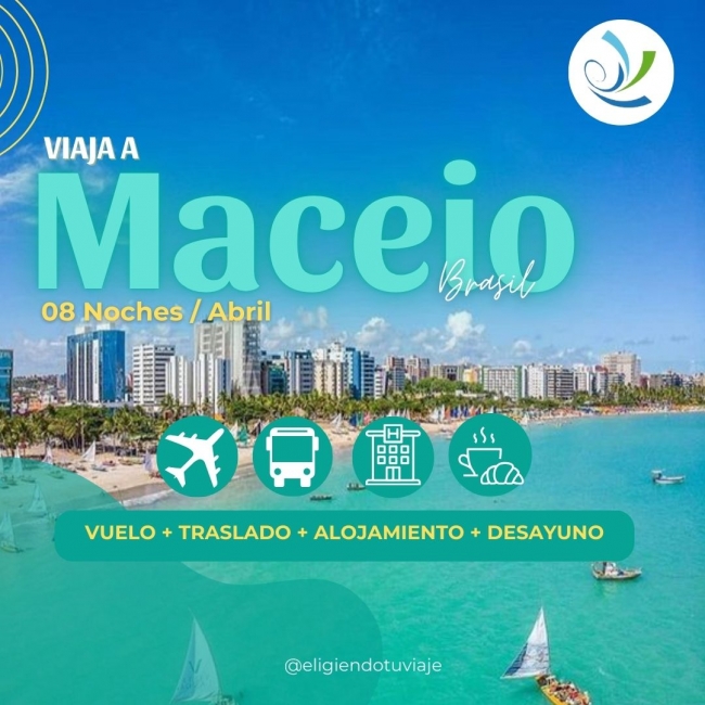 VACACIONA EN MACEIO / ABRIL DESDE..